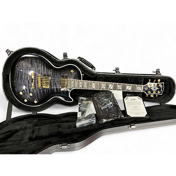 Used 2024 Gibson Les Paul Supreme Transparent Ebony Burst Solid Body Electric Guitar