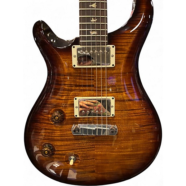 Used PRS Custom 22 10 Top Left Handed Black Gold Solid Body Electric Guitar