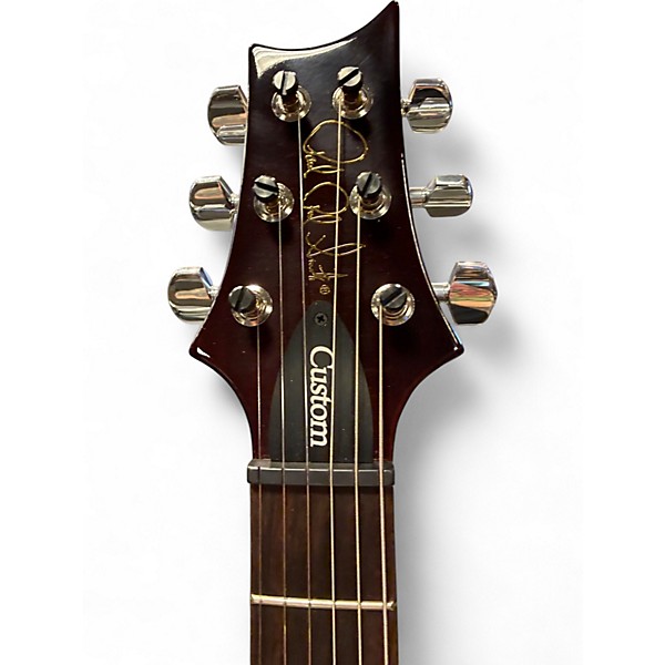 Used PRS Custom 22 10 Top Left Handed Black Gold Solid Body Electric Guitar