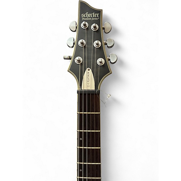 Used Schecter Guitar Research C1 Platinum Trans Black Solid Body Electric Guitar
