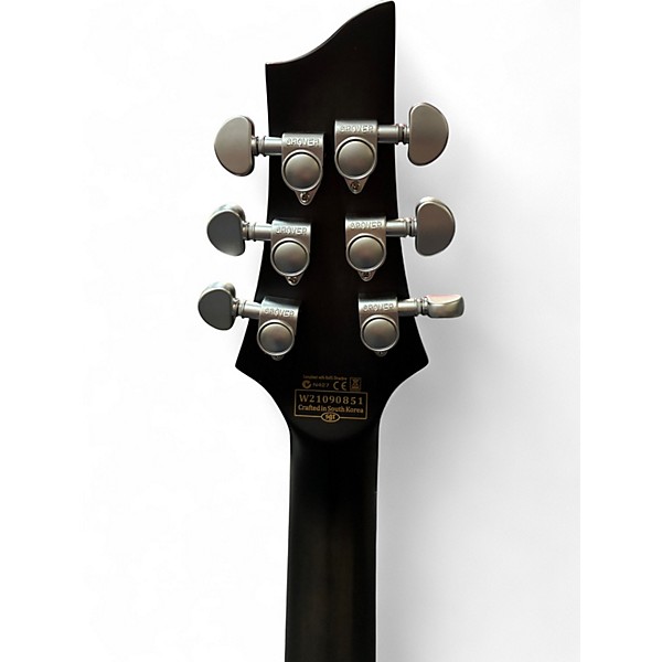 Used Schecter Guitar Research C1 Platinum Trans Black Solid Body Electric Guitar