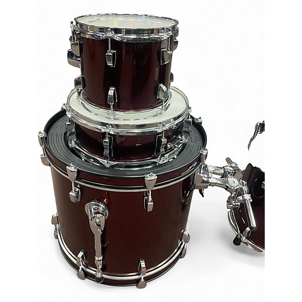 Used Ludwig 5 Piece Accent Red Drum Kit