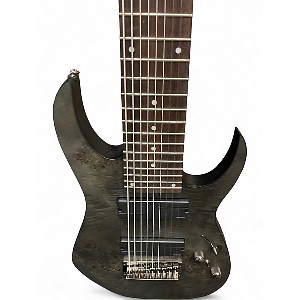 Used Ibanez RG9PB 9-String Trans Black Solid Body Electric Guitar