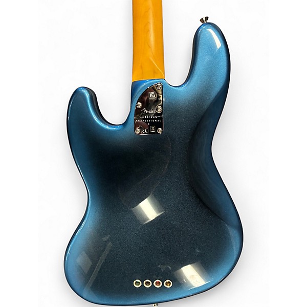 Used 2021 Fender American Professional II Jazz Bass Dark Night Electric Bass Guitar