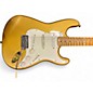 Used Squier Partscaster Scalloped Stratocaster Gold Solid Body Electric Guitar