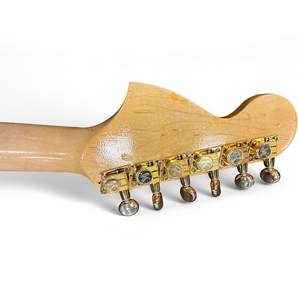 Used Squier Partscaster Scalloped Stratocaster Gold Solid Body Electric Guitar