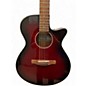 Used Ibanez AEG70 TRANSPARENT RED Acoustic Electric Guitar