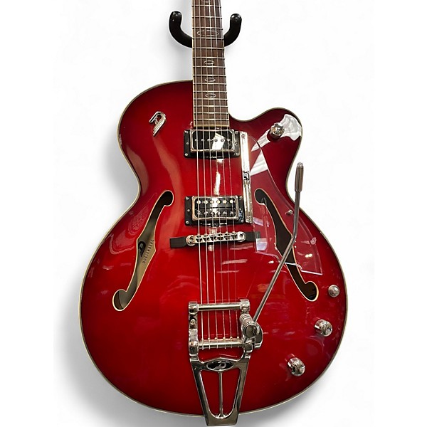 Used Duesenberg Imperial Red Burst Hollow Body Electric Guitar
