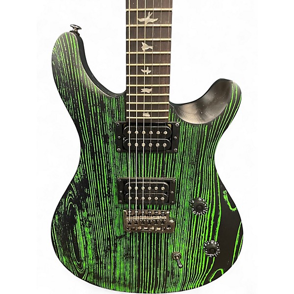 Used PRS CE24 BLACK GREEN GOO Solid Body Electric Guitar