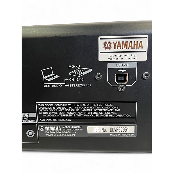 Used Yamaha MG16XU Unpowered Mixer
