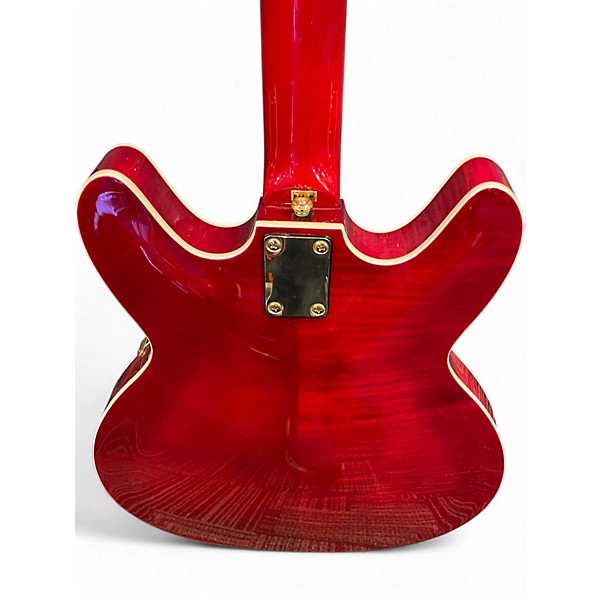 Used Hagstrom VIKING II TRANS RED Hollow Body Electric Guitar