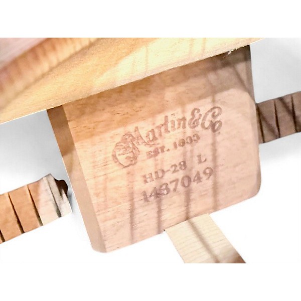 Used 2000s Martin Custom HD28 Left Handed Natural Acoustic Guitar