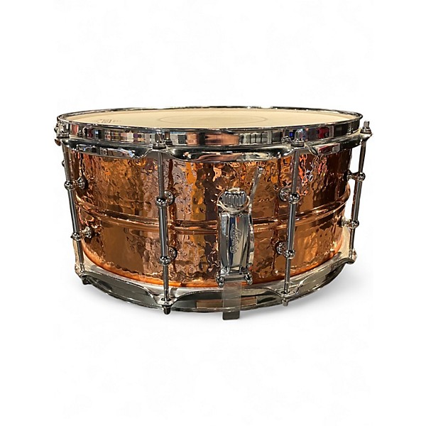 Used Ludwig 14X6.5 Copper Phonic Hammered Snare Copper Drum