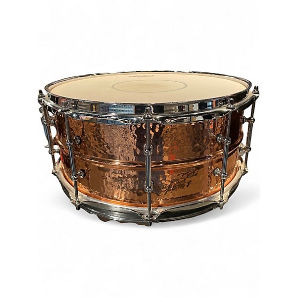 Used Ludwig 14X6.5 Copper Phonic Hammered Snare Copper Drum