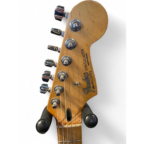 Used 2000s Fender Standard Stratocaster Black Solid Body Electric Guitar