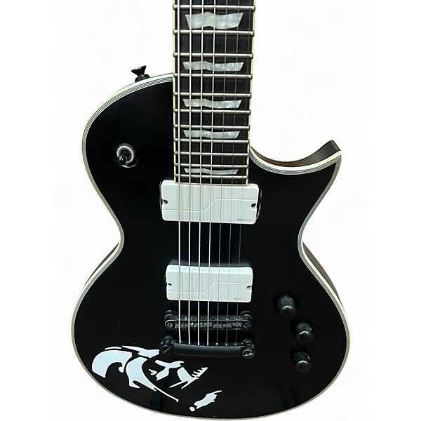 Used ESP LTD EC407 Ebony Solid Body Electric Guitar
