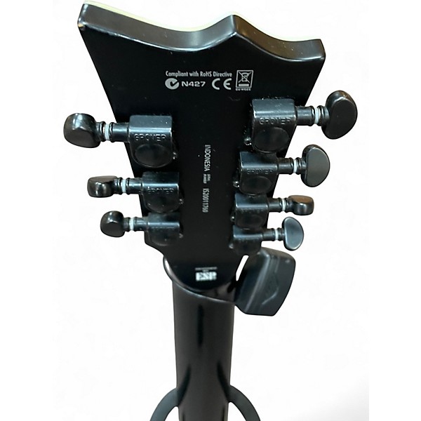 Used ESP LTD EC407 Ebony Solid Body Electric Guitar