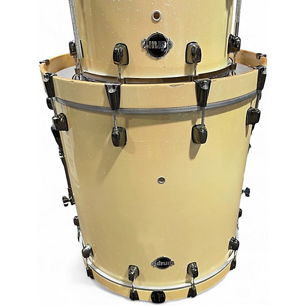 Used ddrum 3 Piece Shell pack Gold Sparkle Drum Kit