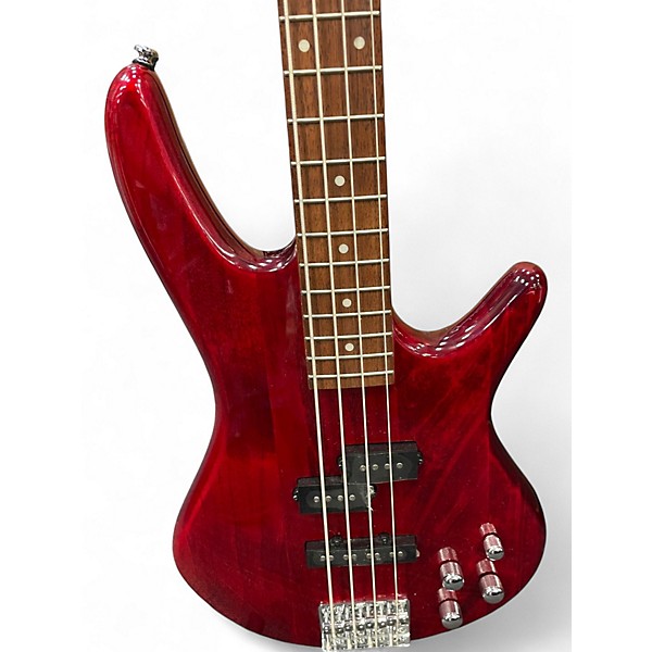 Used Ibanez GSR200 Trans Red Electric Bass Guitar