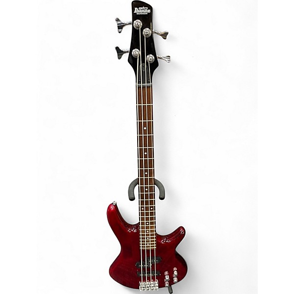 Used Ibanez GSR200 Trans Red Electric Bass Guitar
