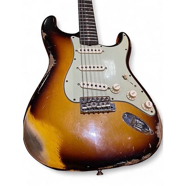 Used Fender CUSTOM SHOP 1960 STRATOCASTER RELIC 3 Color Sunburst Solid Body Electric Guitar