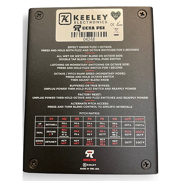 Used Keeley Octa Psi Effect Pedal