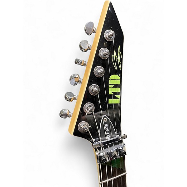 Used 2021 ESP LTD Alexi 600 Greeny Alexi Laiho Signature Green Skull & Stripes Solid Body Electric Guitar