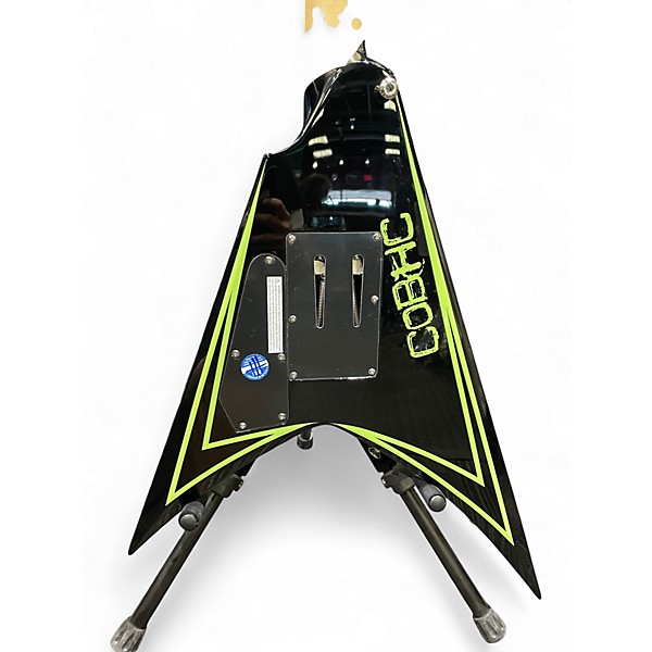 Used 2021 ESP LTD Alexi 600 Greeny Alexi Laiho Signature Green Skull & Stripes Solid Body Electric Guitar