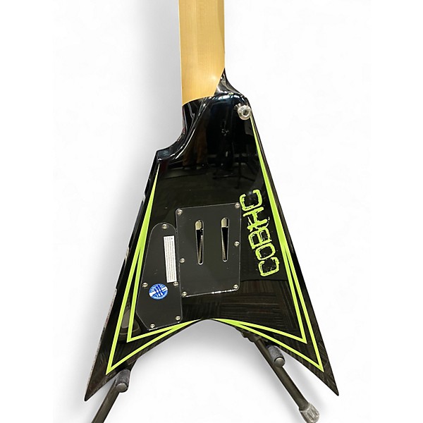 Used 2021 ESP LTD Alexi 600 Greeny Alexi Laiho Signature Green Skull & Stripes Solid Body Electric Guitar