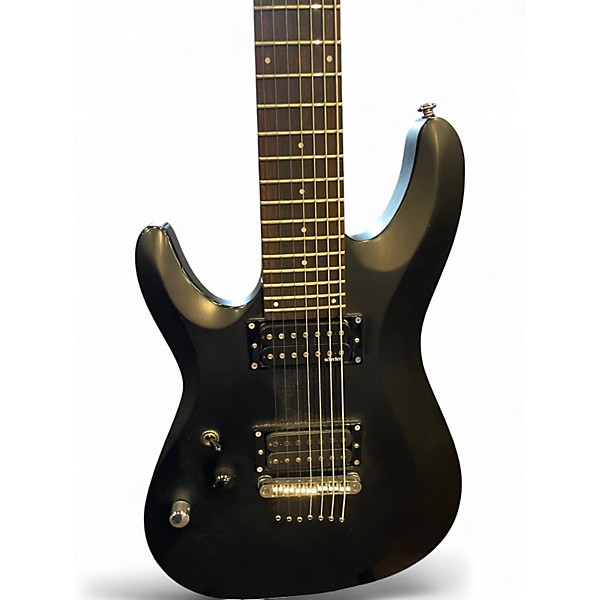 Used Schecter Guitar Research C7 DELUXE LEFT HANDED Satin Black Solid Body Electric Guitar