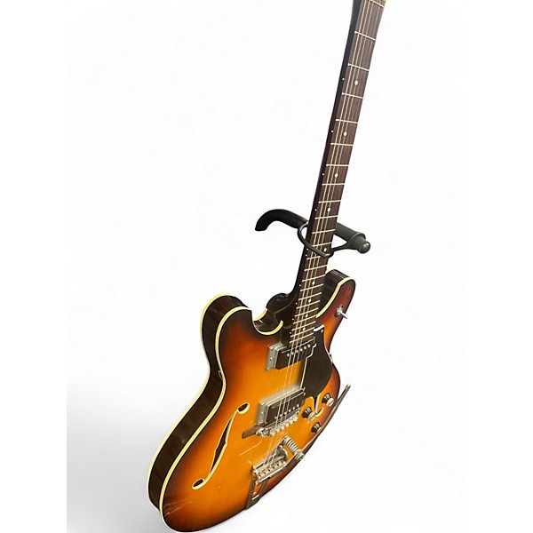 Vintage 1960s Yamaha SA-30T 2 Tone Sunburst Hollow Body Electric Guitar