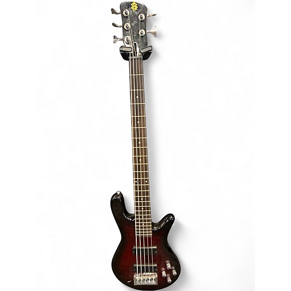 Used Spector Legend 5 Standard Trans Red Electric Bass Guitar