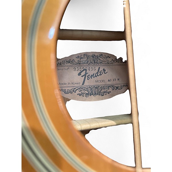 Used Fender AG 15 N Antique Natural Acoustic Guitar