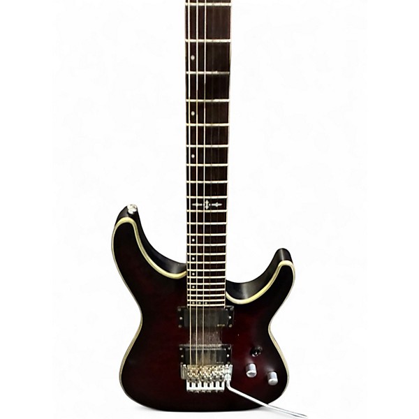 Used Schecter Guitar Research c1 fr platinum Black Cherry Solid Body Electric Guitar