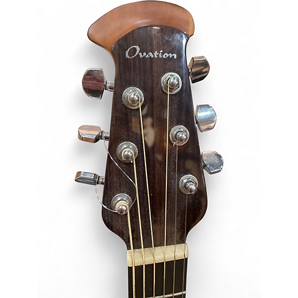 Used Ovation CE44P Celebrity Blue Transparent Quilt Acoustic Electric Guitar