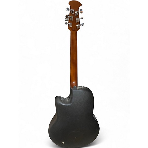 Used Ovation CE44P Celebrity Blue Transparent Quilt Acoustic Electric Guitar