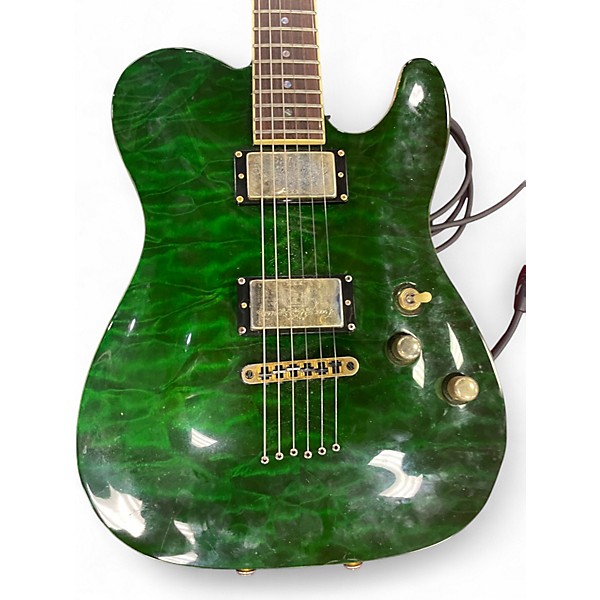 Used Schecter Guitar Research Diamond Series 30th Anniversary PT green Solid Body Electric Guitar