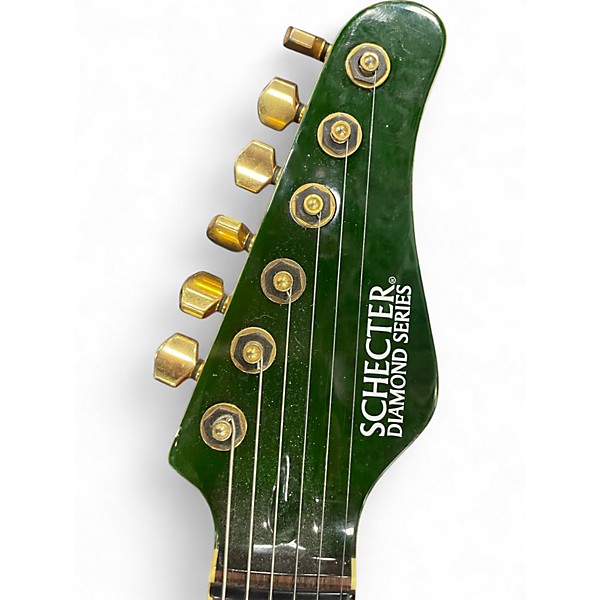 Used Schecter Guitar Research Diamond Series 30th Anniversary PT green Solid Body Electric Guitar