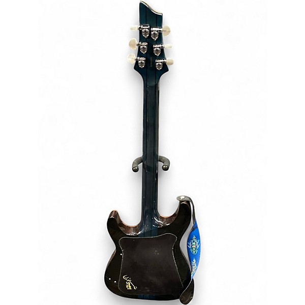 Used Schecter Guitar Research Diamond Series Classic Trans Blue Green Solid Body Electric Guitar