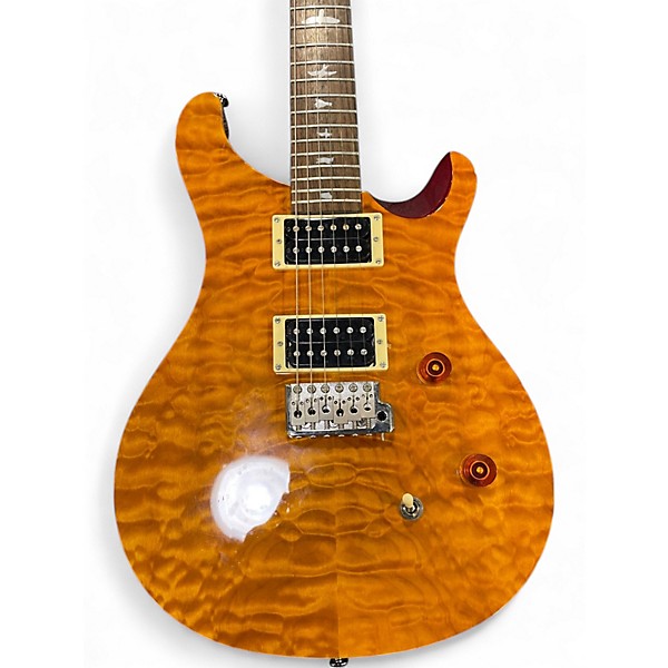 Used PRS CMC SE Custom orange quilt Solid Body Electric Guitar