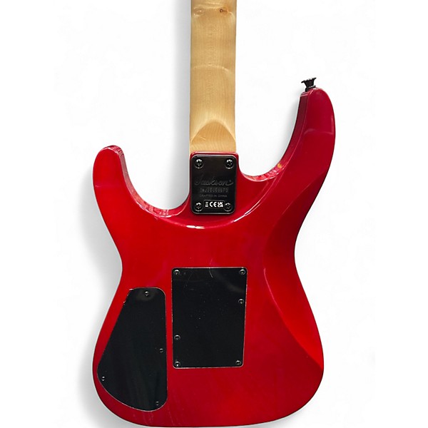 Used Jackson JS34Q Dinky DKAM Transparent Red Solid Body Electric Guitar