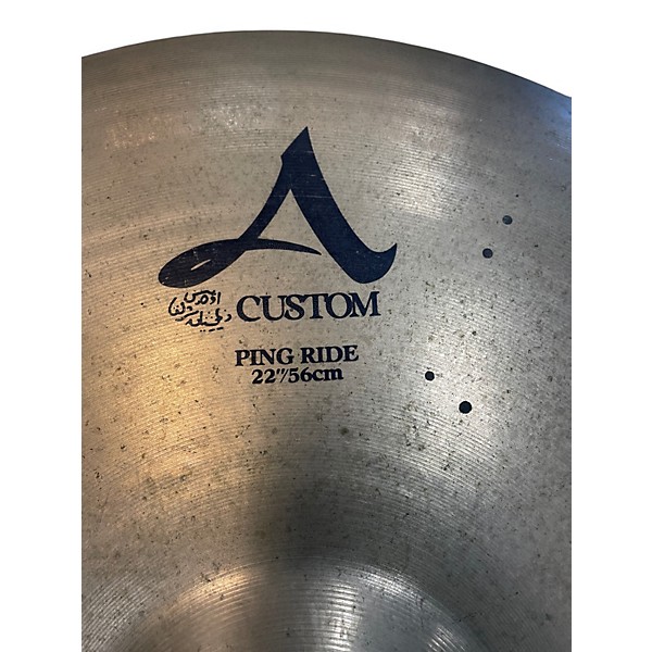 Used Zildjian 22in A Custom Ping Ride Cymbal