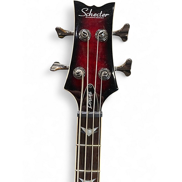 Used Schecter Guitar Research Stiletto Extreme 4 String Black Cherry Electric Bass Guitar