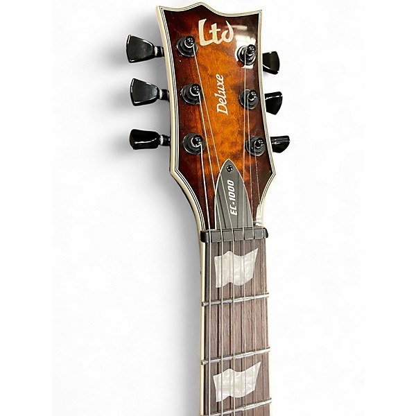Used ESP LTD EC1000 Deluxe Tobacco Sunburst Solid Body Electric Guitar