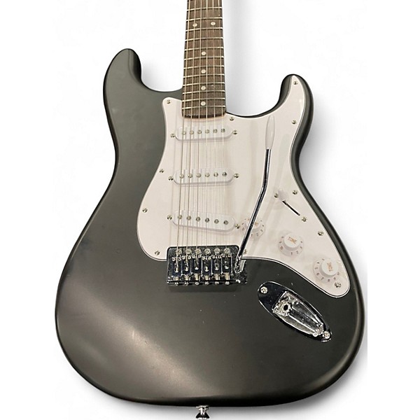 Used Squier Affinity Stratocaster Satin Black Solid Body Electric Guitar