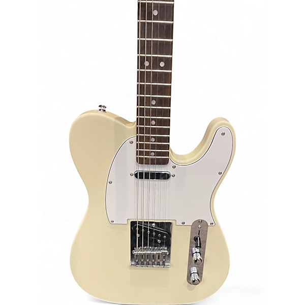 Used Squier Telecaster White Solid Body Electric Guitar