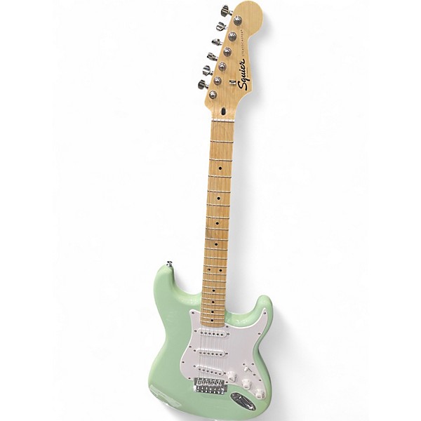 Used Squier Sonic Stratocaster Surf Green Solid Body Electric Guitar