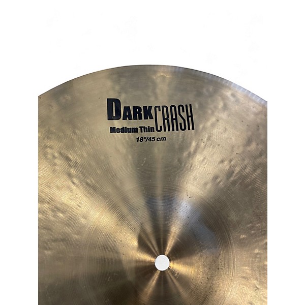 Used Zildjian 18in K Medium Dark Thin Crash Cymbal