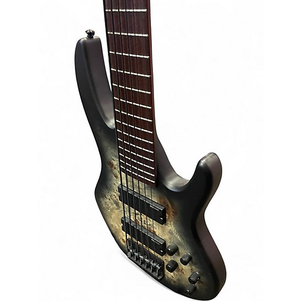 Used ESP LTD D6 6 String Black Electric Bass Guitar