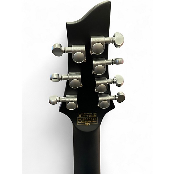 Used Schecter Guitar Research Damien Platinum Black Solid Body Electric Guitar